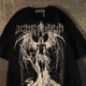 Футболка оверсайз с готичной "Девушкой-ангелом" хлопок, 2XL, черная (10571) - изображение 4