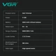 Триммер для стрижки VGR V-226 Золотистый 9000 RPM с LED-дисплеем 3 насадки - изображение 6