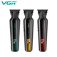 Машинка для стрижки VGR V-930 беспроводная 4 насадки с дисплеем Black/Green - изображение 4