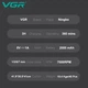 Машинка для стрижки VGR V-930 беспроводная 4 насадки с дисплеем Black/Green - изображение 7
