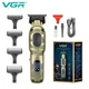 Тример для стрижки VGR V-954 Золотистий 7000 RPM з LED-дисплеєм 4 насадки - зображення 16