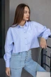 Рубашка Tales укороченая Melona L-XL синий (bl5284-006) - изображение 4