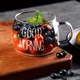 Стеклянная чашка Avtoaks с двойными стенками и надписью "Good Morning" ручная работа 450 мл - изображение 3