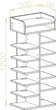 Полка-подставка для обуви напольная MEBLIBUD Ladder 50х34х120 см Дуб аппалачи (2202393900037) - изображение 3