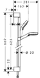 Zestaw prysznicowy Hansgrohe Crometta Vario EcoSmart 65 chrom/biały 26534400 - obraz 6