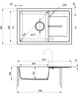 Zlew kuchenny granitowy Deante Leda 670x440x164 mm (ZRD_2113) - obraz 2