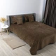 Покривало ТЕП "VELOUR" Коричневе/Ромб круглий, 220x240 - изображение 2