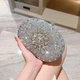 Сумка клатч цвет серебристый женский футляр стильный в стразах вечерняя сумочка для праздников с серебряной цепочкой и застежкой - изображение 4