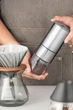 Портативна електрична кавомолка Coffee Grinder HD-988 7.4V/25W акумуляторна зі сталевими жорнами Сріблястий - зображення 3