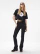 Футболка хлопковая короткая женская Converse CVW5T107-BLK L Черная (0198820334969) - изображение 3