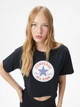 Футболка хлопковая короткая женская Converse CVW5T107-BLK L Черная (0198820334969) - изображение 4
