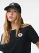 Футболка хлопковая длинная женская Converse CVW5T108-BLK S Черная (0198820335225) - изображение 4