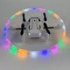 Дрон з LED підсвічуванням і пультом керування Mini Drone, ігровий акумуляторний квадрокоптер на радіоуправлінні 2.4 ГГц з обертовим кільцевим кольоровим світлом, для дітей та дорослих Білий, BK-2-White - зображення 6