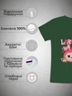 Детская футболка с принтом Лабубу яркая для девочек с мультяшным принтом Labubu хлопок хб темно зеленая размер 14-15 рост 160-170 см 2509254202 - изображение 3