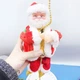 Новогоднее украшение Санта на веревке, высота 23 см, для декора окна/дверей - изображение 4