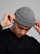 Вязаная шапка Мини-бини (Монатик) One-size Серый - изображение 7
