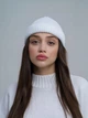 Вязаная шапка Мини-бини (Монатик) One-size Белый - изображение 2
