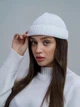 Вязаная шапка Мини-бини (Монатик) One-size Белый - изображение 3