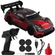 Машинка для дрифта на радиоуправлении Nissan GT-R (R35) 4WD 1:24, 20 км/ч, 2 скорости, свет, неоновая подсветка, сменные колёса, red-black (72809) - изображение 7
