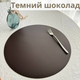 Подставки на стол под тарелки круглые 38 см черные из экокожи - изображение 4