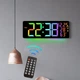 Часы Deepfox DS-6669R LED цифровые электронные настенные Будильник Дата Температура Влажность 42х15,5см разноцветный - изображение 1