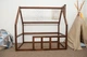 Детская кровать домик Монтессори BUSY WOOD напольная Модель 1 120х60 см тёмное дерево - изображение 10