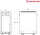 Осушувач повітря Ariston Deos EVO 12, 12л.на добу, 35м.кв , 130м3/год, 210Вт, ел.кер-ня, дисплей, таймер, авто вимк., білий - изображение 3