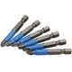 Набор магнитных противоскользящих бит PH2 6шт (PH1 PH2 PH3 PZ1 PZ2 PZ3 - 50мм) blue - изображение 1