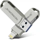 Флеш-накопичувач,Флешка металева 2в1 128ГБ USB-Lightning для Apple iPhone, iPad, iPod, комп'ютера Microdrive 128GB - изображение 1