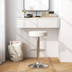 Комплект барних стільців Costway Loreto White круглі табурети 2 шт - зображення 4