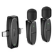 Бездротова мікрофонна система HOCO L15 dual-mic (iP/Type-C) Black (6942007638623) - изображение 1