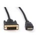 Кабель мультимедийный HDMI M to DVI M 3.0m 24+1pin Vinga (VCPHDMIDVI3) - изображение 3