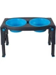 Миска подвійна з регульованими ніжками Dexas Adjustable Height Pet Feeder, 2 х 0.96 л, блакитна - зображення 3