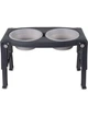 Миска подвійна з регульованими ніжками Dexas Adjustable Height Pet Feeder, 2 х 0.96 л, сіра - зображення 1