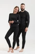 Термобелье зимнее женское на флисе North Fleece черное размер XL - изображение 9