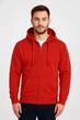 Толстовка з капюшоном і блискавкою JHK, унісекс, HOODED SWEATSHIRT, червона, розмір XL - зображення 1