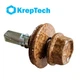 Саморез по металлу 4,8x19 мм RAL 0001 Золотой дуб, KrepTech (250 шт/уп), Шуруп под цвет дерева для профнастила с резиновой шайбой EDPM - изображение 4