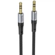 Аудіокабель HOCO UPA26 AUX Fresh audio cable, 1m Black (6942007608800) - зображення 1