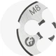 Плашка Intertool M8 шаг 1.25 мм сталь 9XC DIN233 (000015292) - изображение 7
