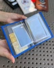 Кожаная обложка для автодокументов с гербом Украины | Синего цвета - изображение 5