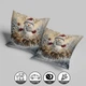 Декоративная подушка «Снеговик с оленями» – украшение для дома и офиса 3D ПРИНТ 35 х 35 см 13210 - изображение 2