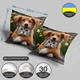 Декоративная подушка с рисунком собаки с котом 45×45 см 1318345UA - изображение 3