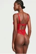 Боді мережевне - Cherry Red (S) Victoria's Secret - зображення 2