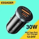 Автомобильное зарядное устройство Essager 30W USB + Type-C в прикуривать авто на 2 выхода - изображение 1