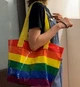 Водонепроникна подарункова сумка Райдужний ЛГБТ для покупок Rainbow LGBT IKEA - зображення 12