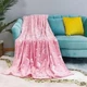 Мягкое одеяло-плед звездное небо 100х150 см Светящийся в темноте Magic Blanket Розовое - изображение 4