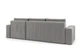 Кутовий диван VIHOME Soft X 300х160 см Bonnel к.т. 1 Сірий - зображення 5