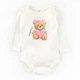 Боди Dexter`s для девочки на кнопках с длинным рукавом и принтом мишки girl bears 80 см - изображение 1