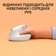 Бездротова миша Logitech Lift for Mac Vertical Ergonomic Mouse, 400-4000DPI, 1хАА, Off White (910-006477) - зображення 13