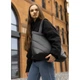 Жіноча велика сумка Sambag Wave строчена чорна - изображение 1